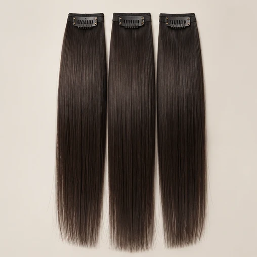 Illustrative image of Clip-In Human Hair Extensions